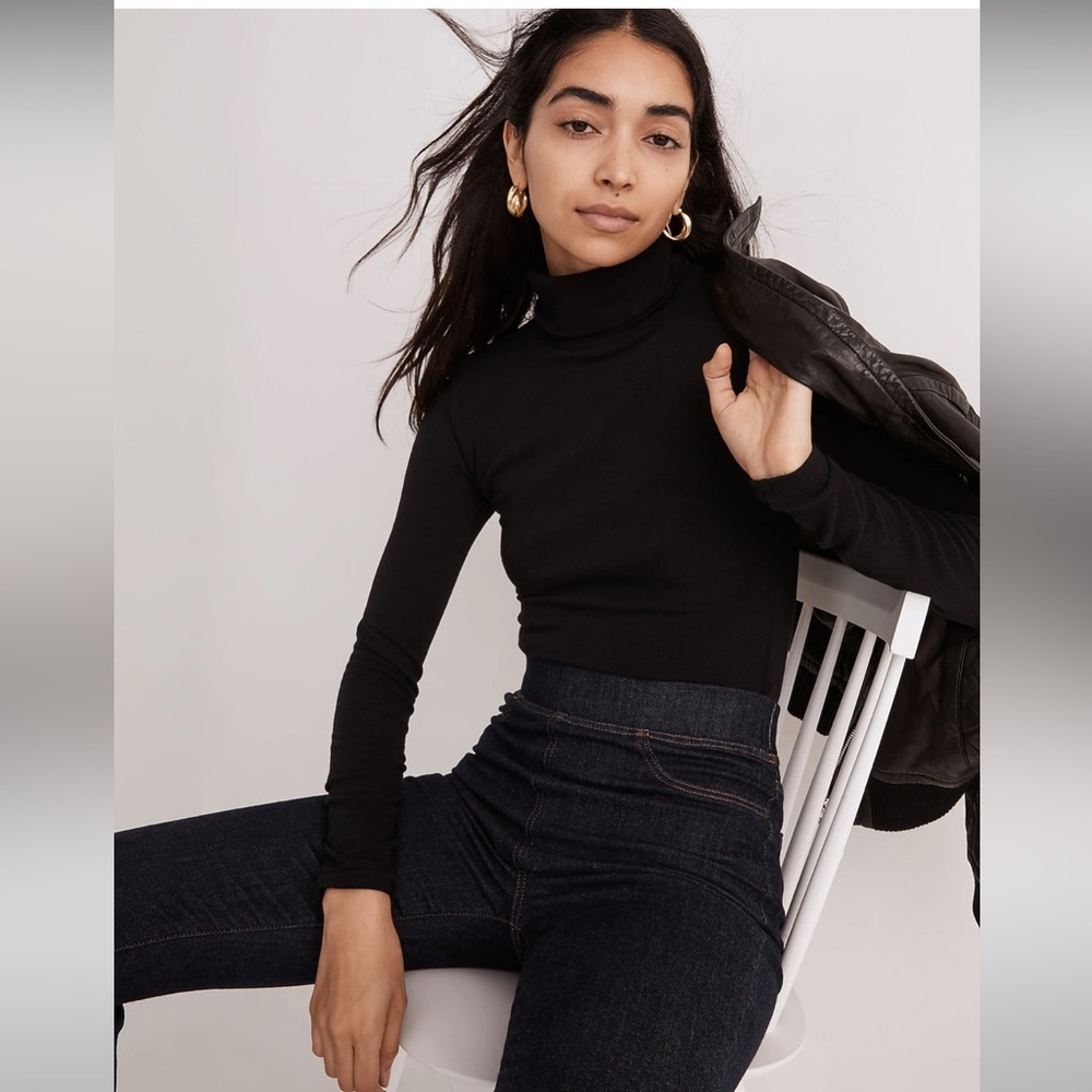 Madewell Black Turtleneck Bodysuit